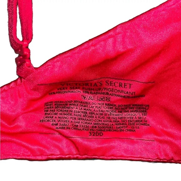 Victoria’s Secret Very Sexy Smooth Push Up Bra Red Size 32DD EUC - Picture 5 of 5